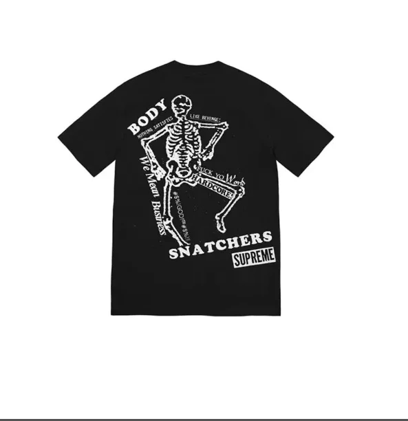 TEE Print S BODY and White SNATCHERS SS23 L M Black Skull XL Back 0429